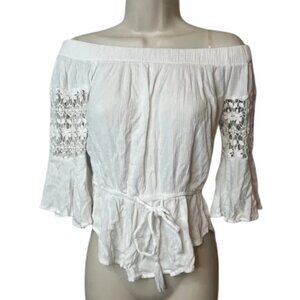 Hint of Blush Shoulder Lace Top (S)